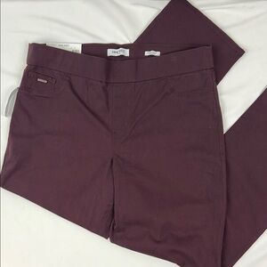 NWT Nine West Heidi‎ Pull-On Stretch Wine Tasting Straight Leg Chinos Size 16